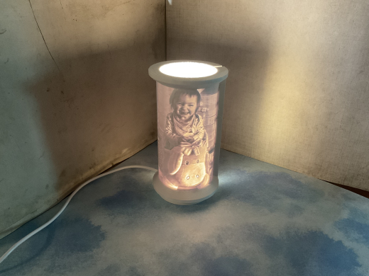 Lithophane-Bild als Lichtsäule