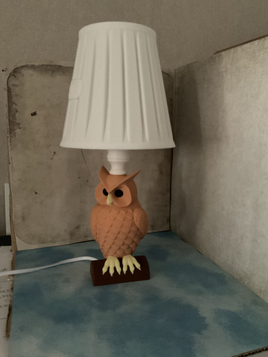 Dekorative Eulenlampe