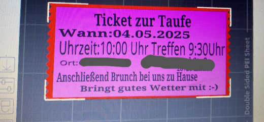 Individuelle Einladungskarte